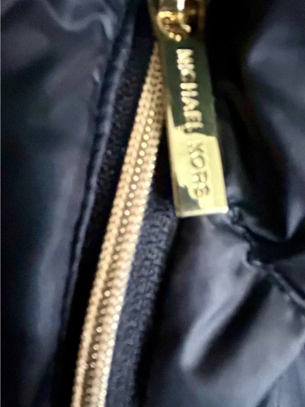 Michael Kors Black Diamond Quilted Down Puffer Coat Petite Large Hooded Fitted